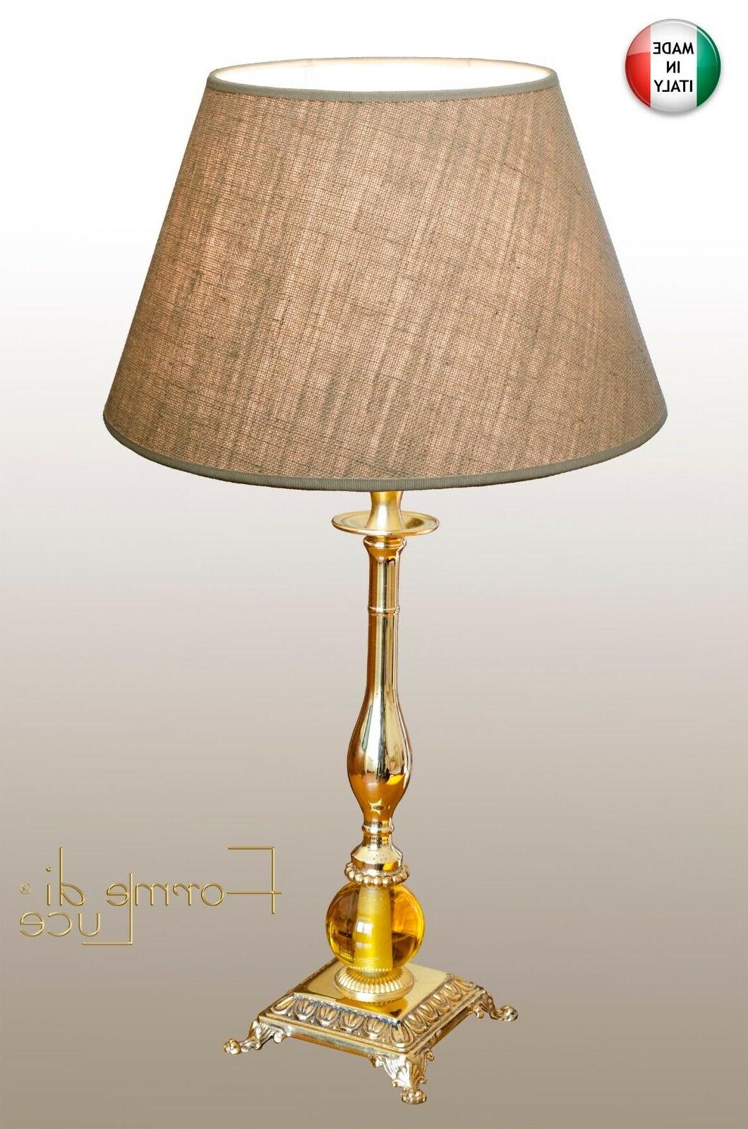 lampada da tavolo comodino in cristallo e