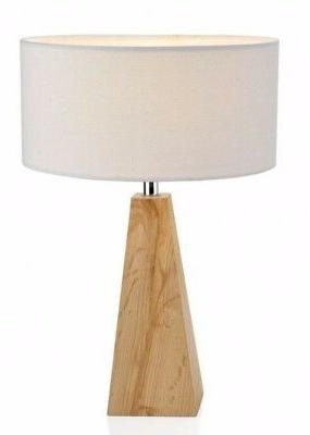 lampada da tavolo conica in legno h