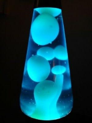 lampada da tavolo lava magma blu arredamento