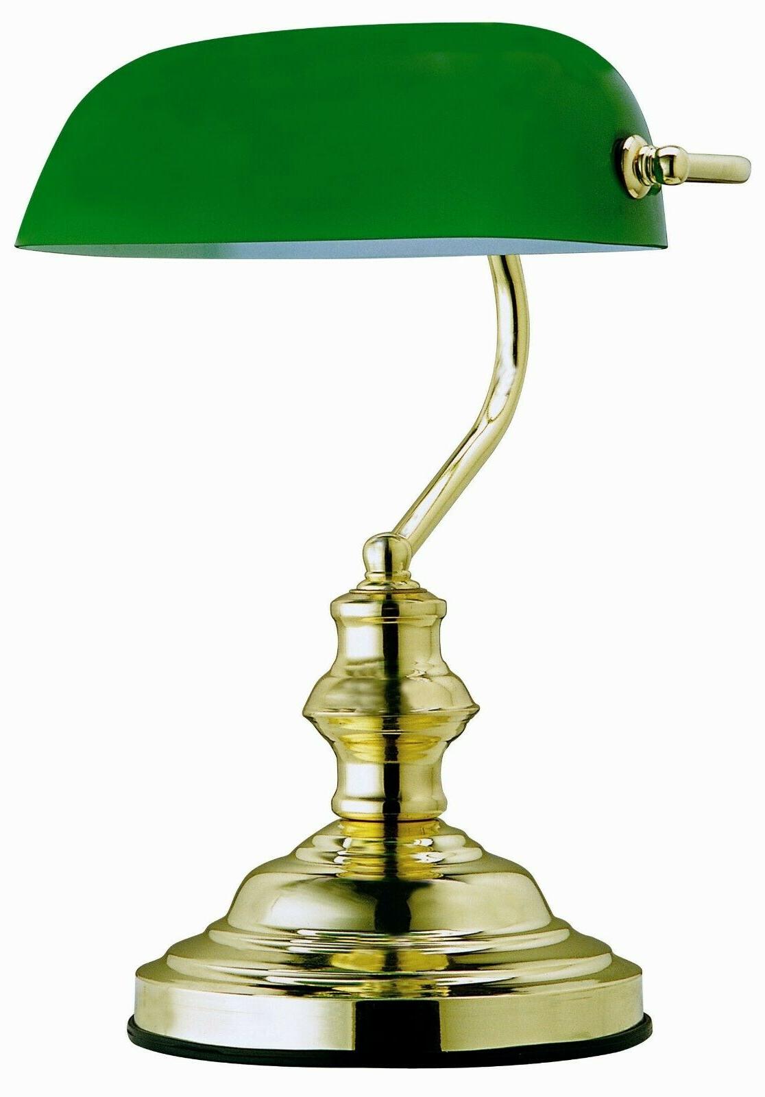 lampada da tavolo ministeriale in ottone lucido