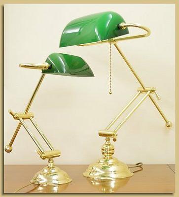 lampada da tavolo ottone mod ministeriale old