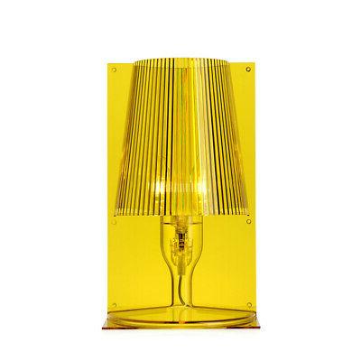 lampada da tavolo take giallo trasparente by