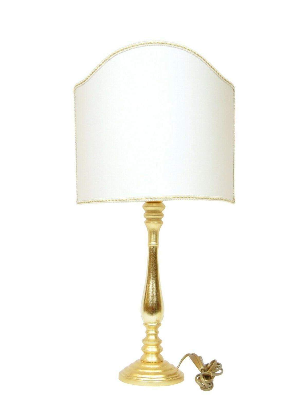 lampada lume legno oro dorato da tavolo