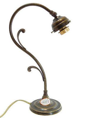 lampada ottone brunito da tavolo scrivania lampade