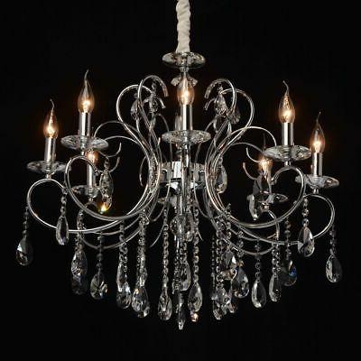 lampadario in cristallo cromo tavolo da pranzo