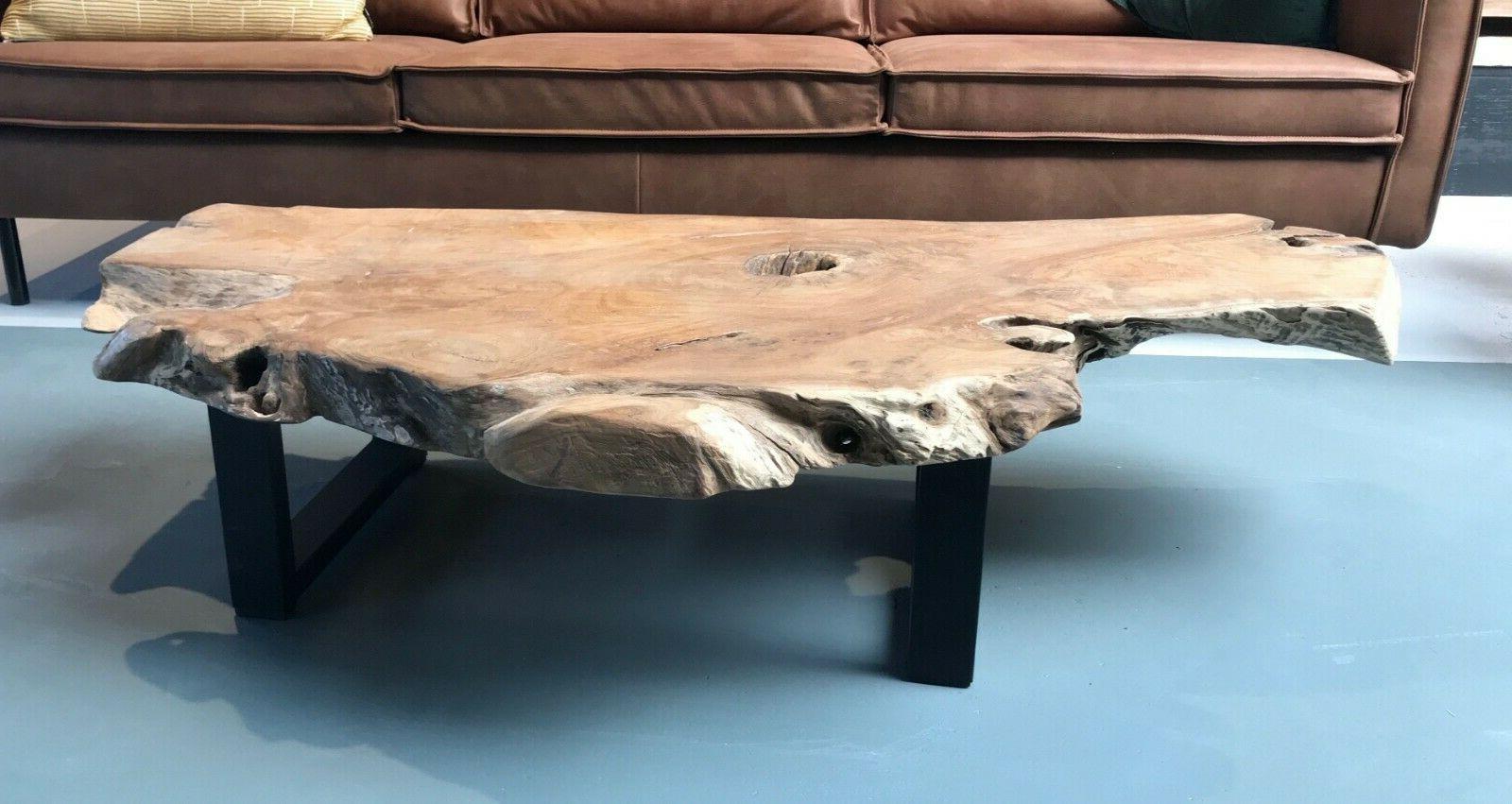 legno teak massiccio baumkanten soggiorno tavolo tavolino
