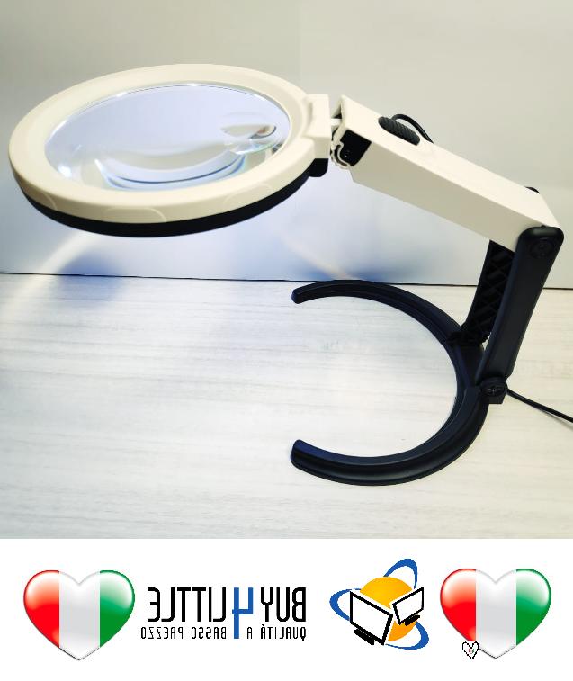 lente ingrandimento da tavolo co luce 10