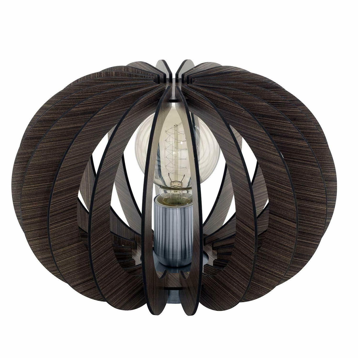 luce da tavolo marrone scuro diametro 30cm