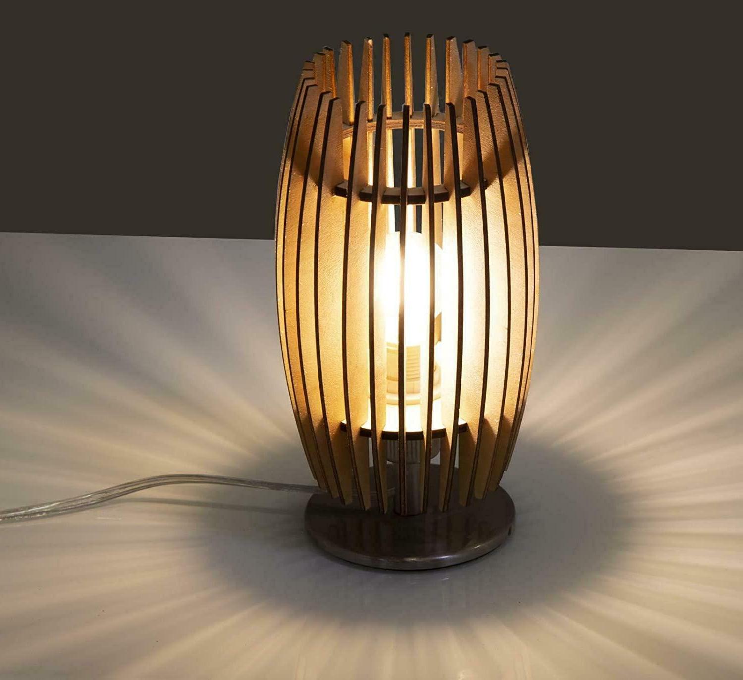 luce da tavolo parkey nichel rovere chiaro