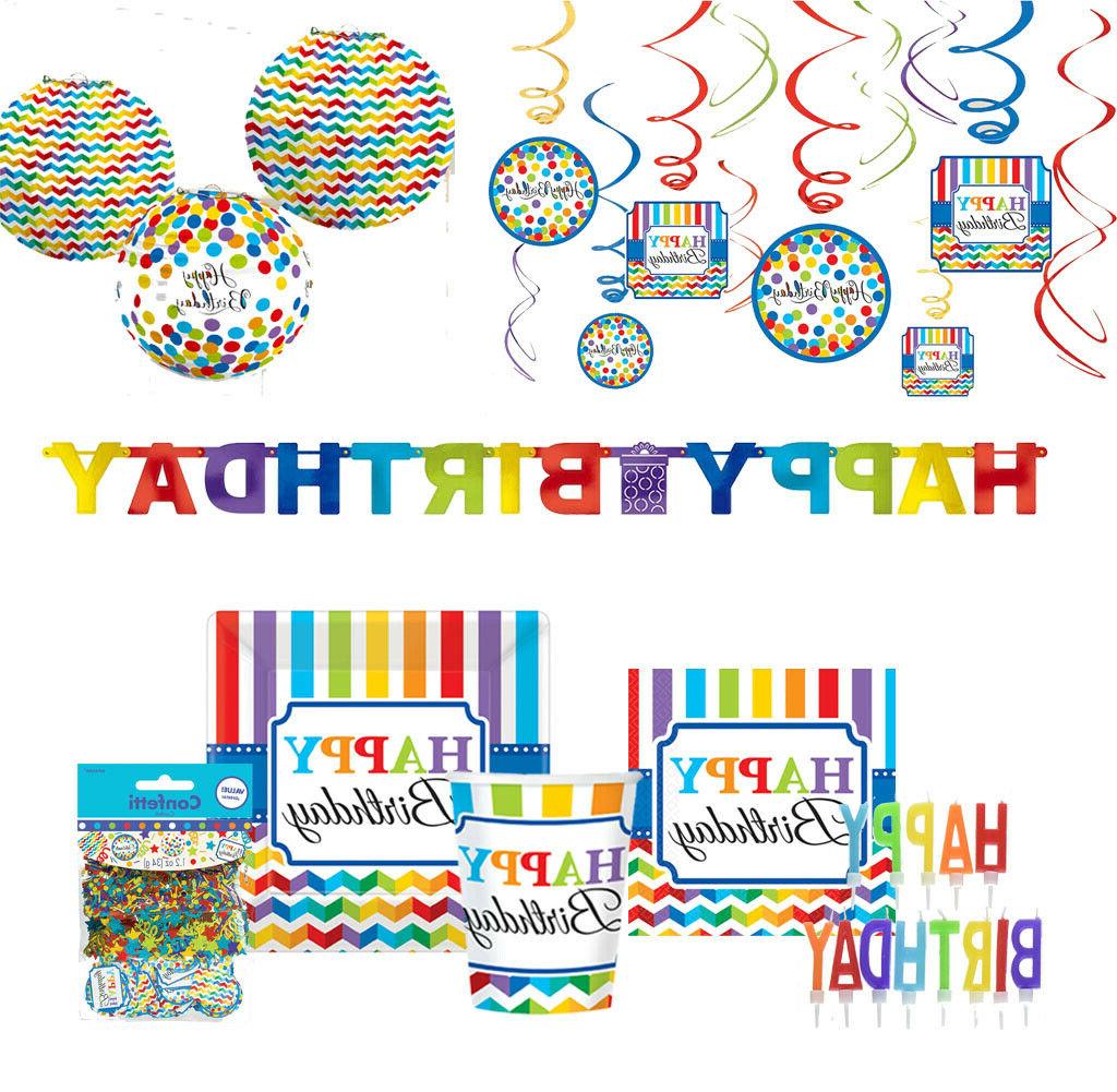 luminoso compleanno righe and zig zag gamma