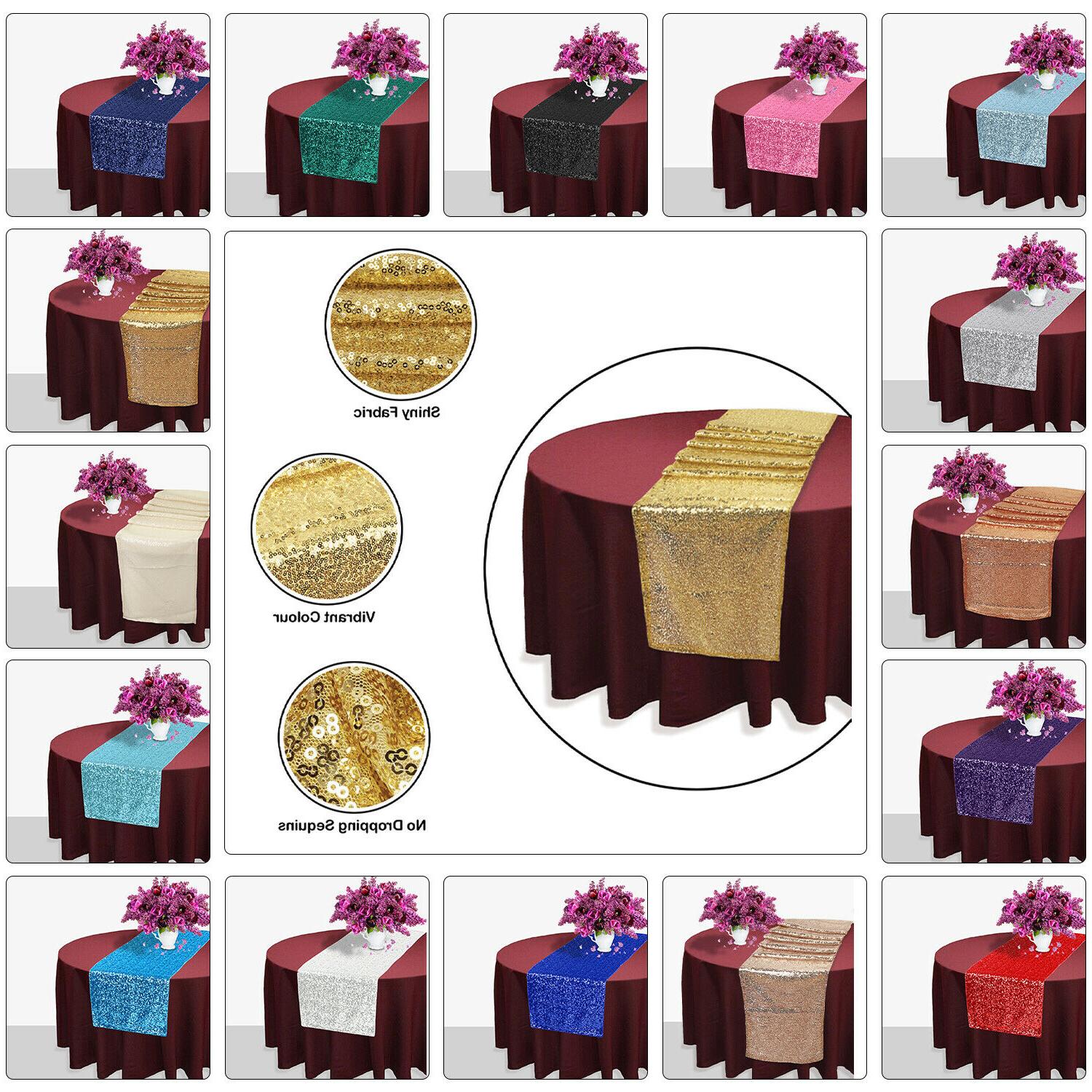 lustrini tavolo runner cover panno tappetino luccicante