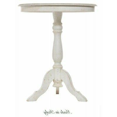 nacchi tavolo tondo vintage legno bianco marrone