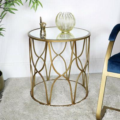 oro mirroring tavolino ornato arte vintage deco