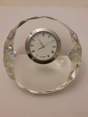 orologio da tavola scrivania in cristallo piccolo