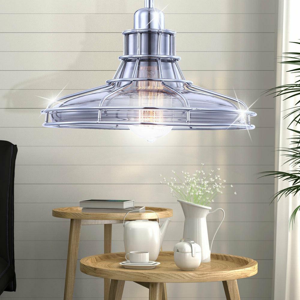 pendolo appesa luce sala da pranzo vetro