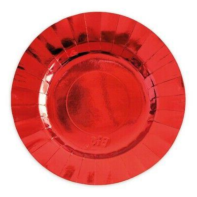 piatti in carta rosso lucido diam cm