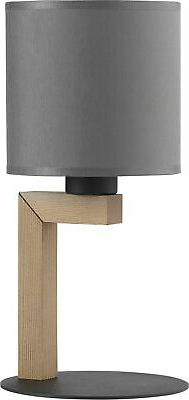 Troy In Grafite Legno Stoffa Tondo H:37cm Soggiorno