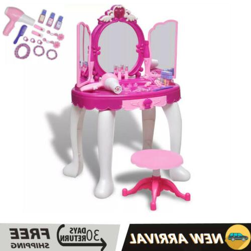 plastica tavolo trucco cosmetica 3 specchi luci