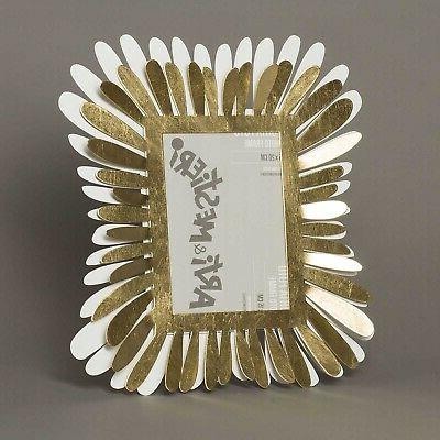 portafoto da tavolo cassiopea bianco oro metallo