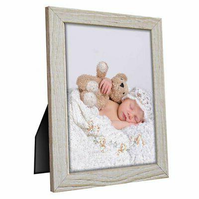 portafoto da tavolo in legno shabby beige
