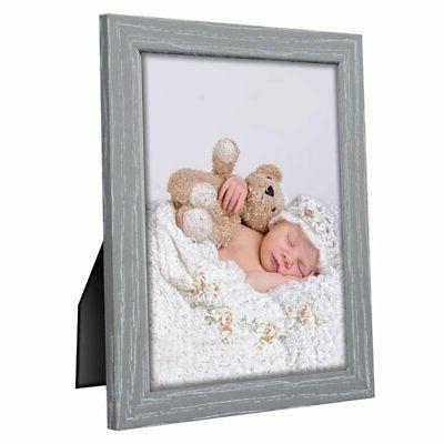 portafoto da tavolo in legno shabby grey