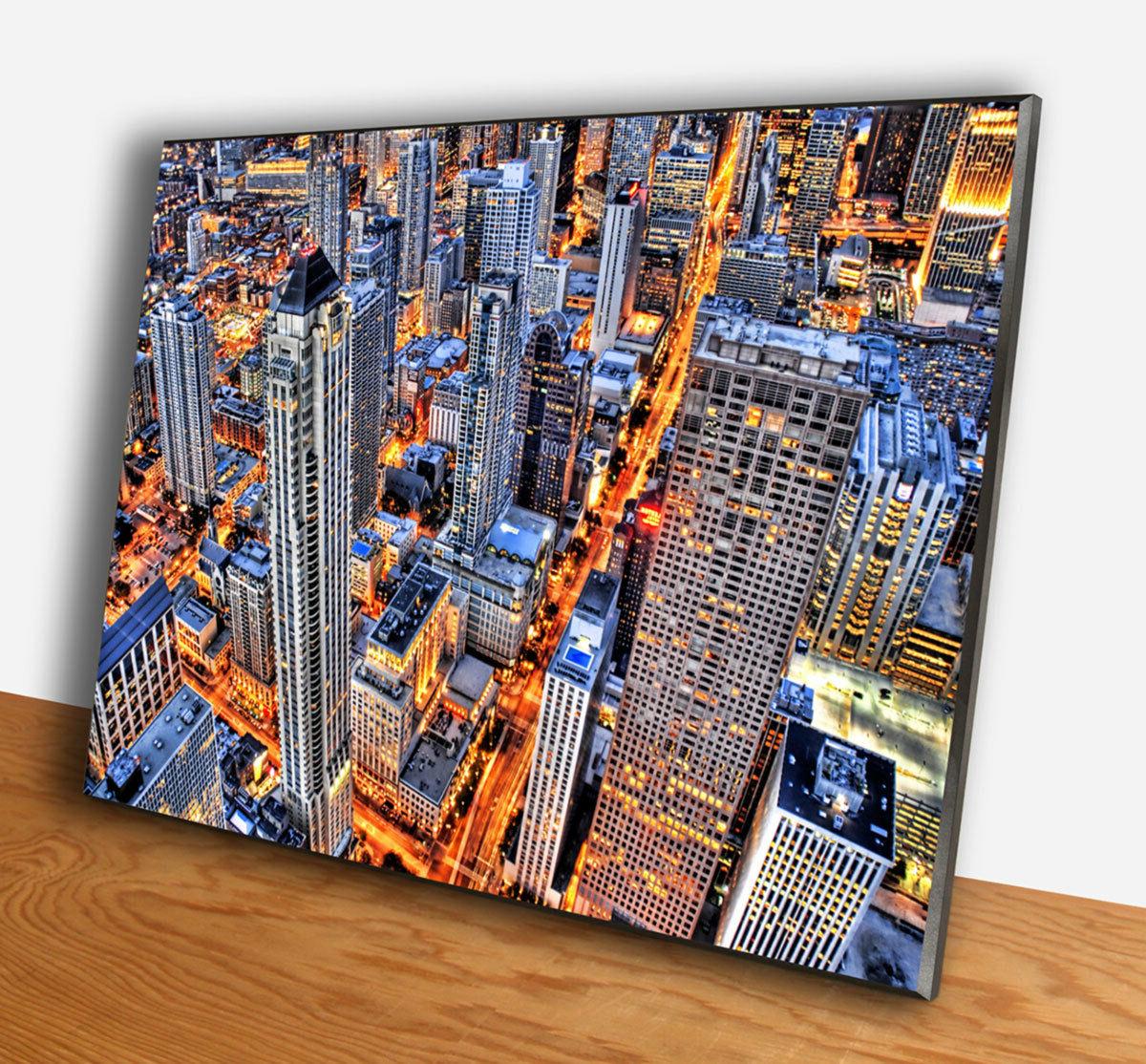 quadro pannello grattacieli dall alto stampa su