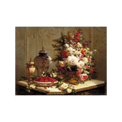 quadro tavolo con fiori stampa su mdf