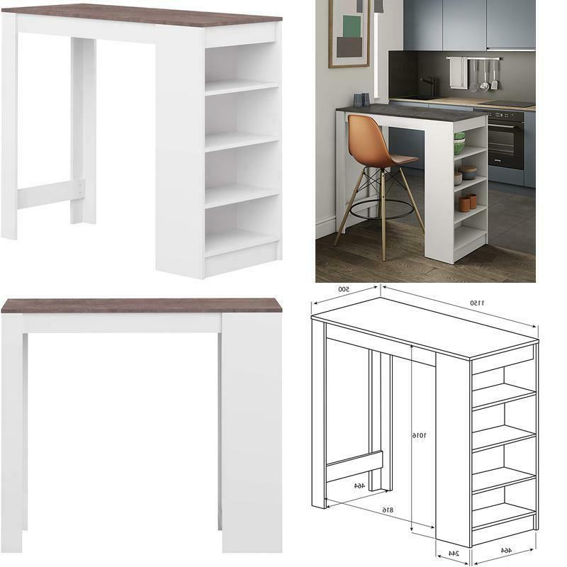 ramsay tavolo bar bianco mat beton 115