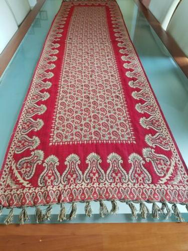 ranner centro tavolo copri tavolo rosso natalizia