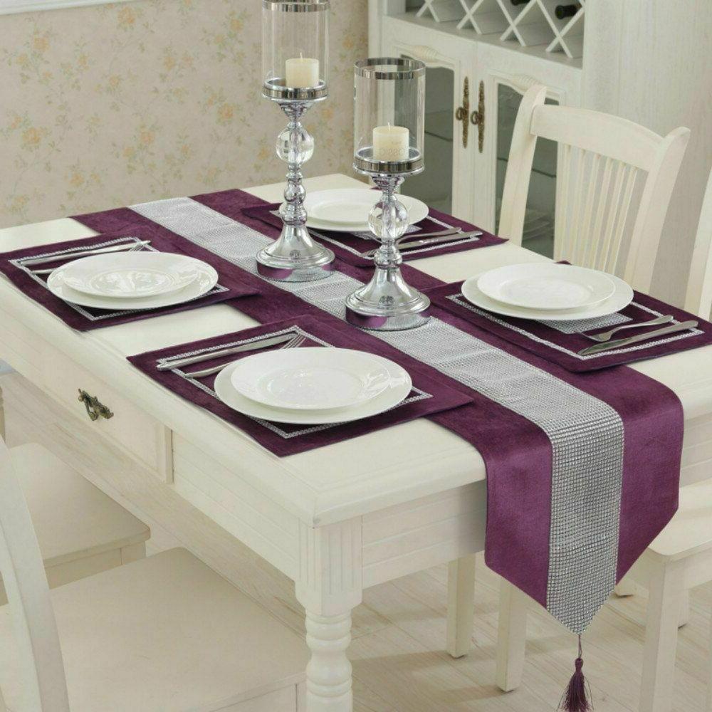 runner da tavolo con cena tovagliette tappetino