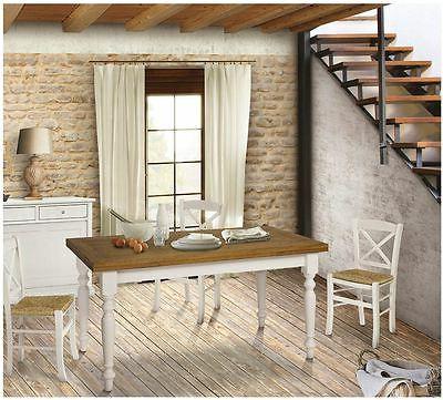 sedie e tavolo cucina da pranzo shabby