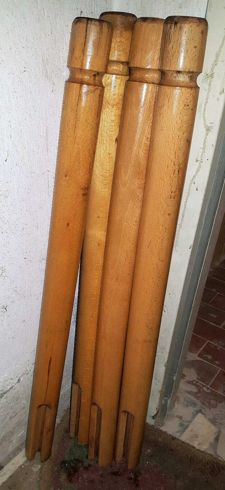 set 4 gambe in legno per tavolo