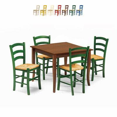 set 4 sedie e tavolo da interno