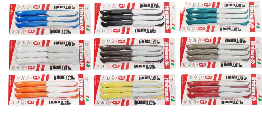 set 6 coltelli da tavola cucina lama