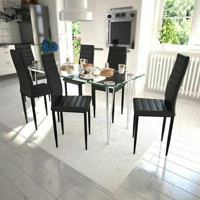 set 6 sedie tavola nere moderne linea