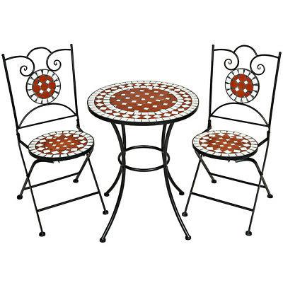 set arredo giardino mosaico tavolo e sedie