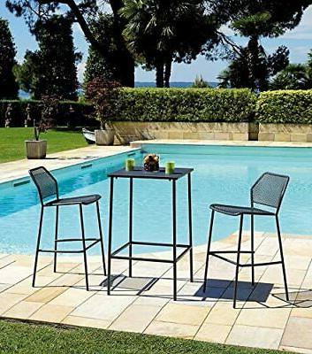 set bar con tavolo alto e sgabelli