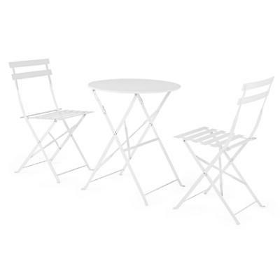 set bistrot tavolo con 2 sedie pieghevoli