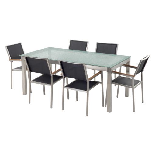 set da giardino a 6 posti tavolo