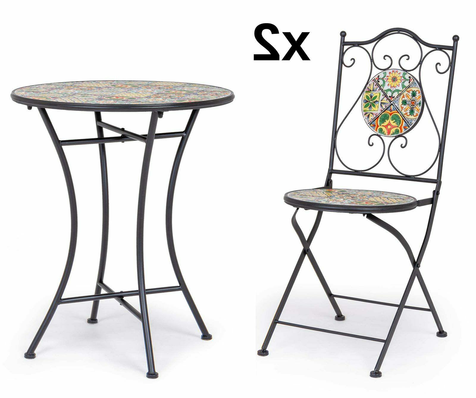 set da giardino esterno metallo acciaio 2