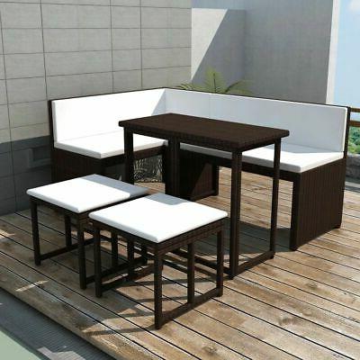 set da giardino set bar in rattan