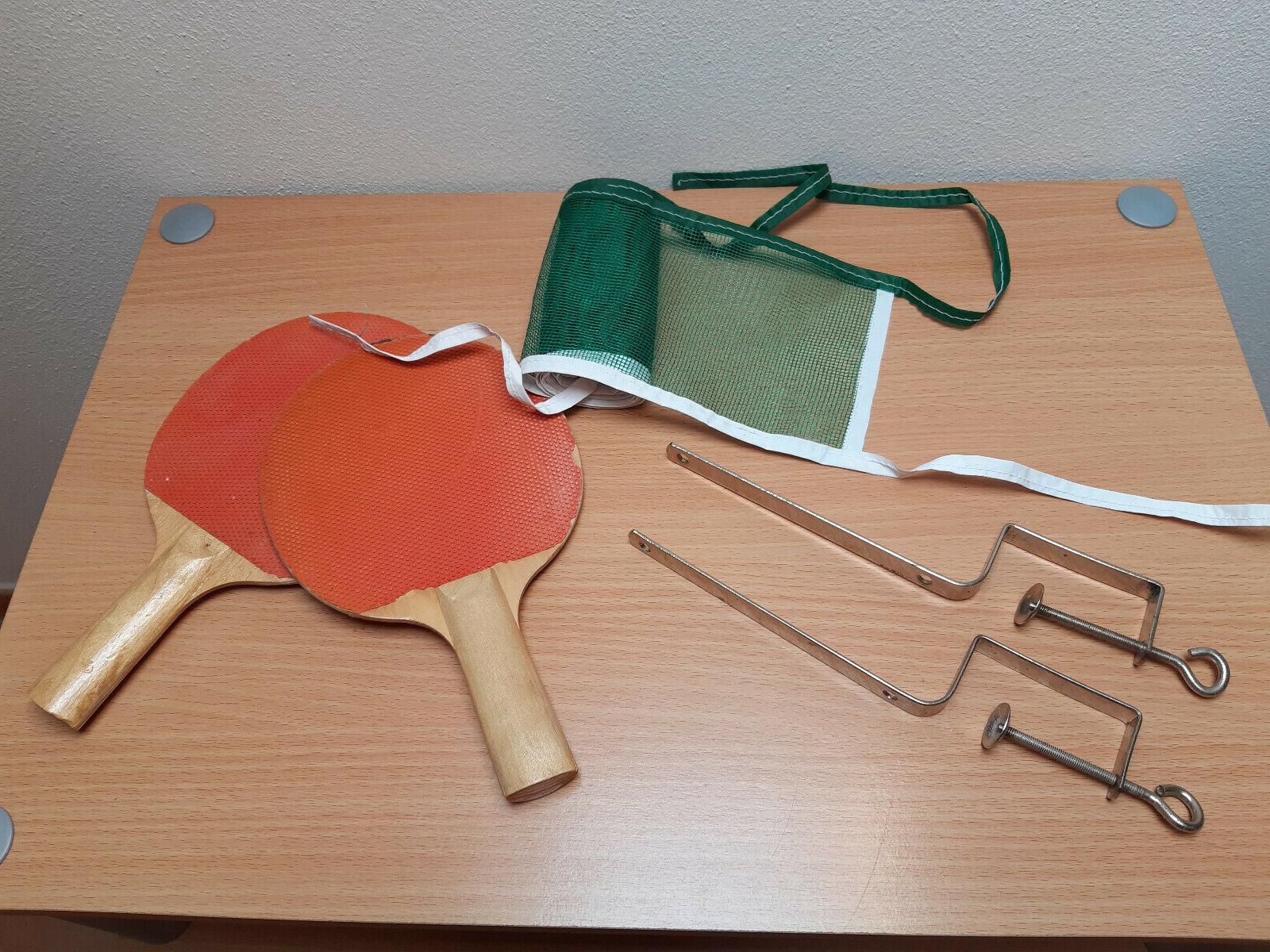 set da ping pong 2 racchette rete