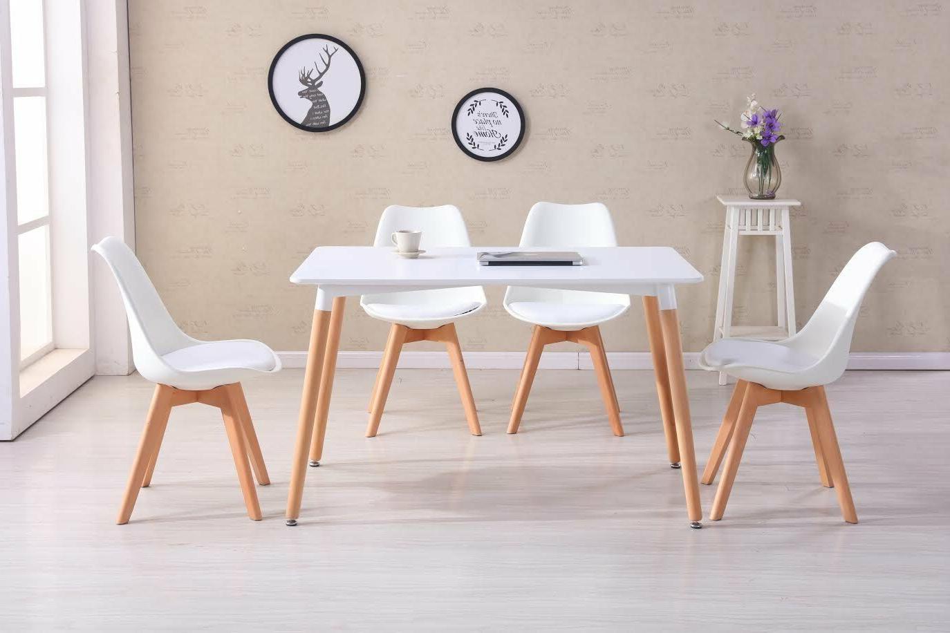 set di 4 tulip pranzo sedie con