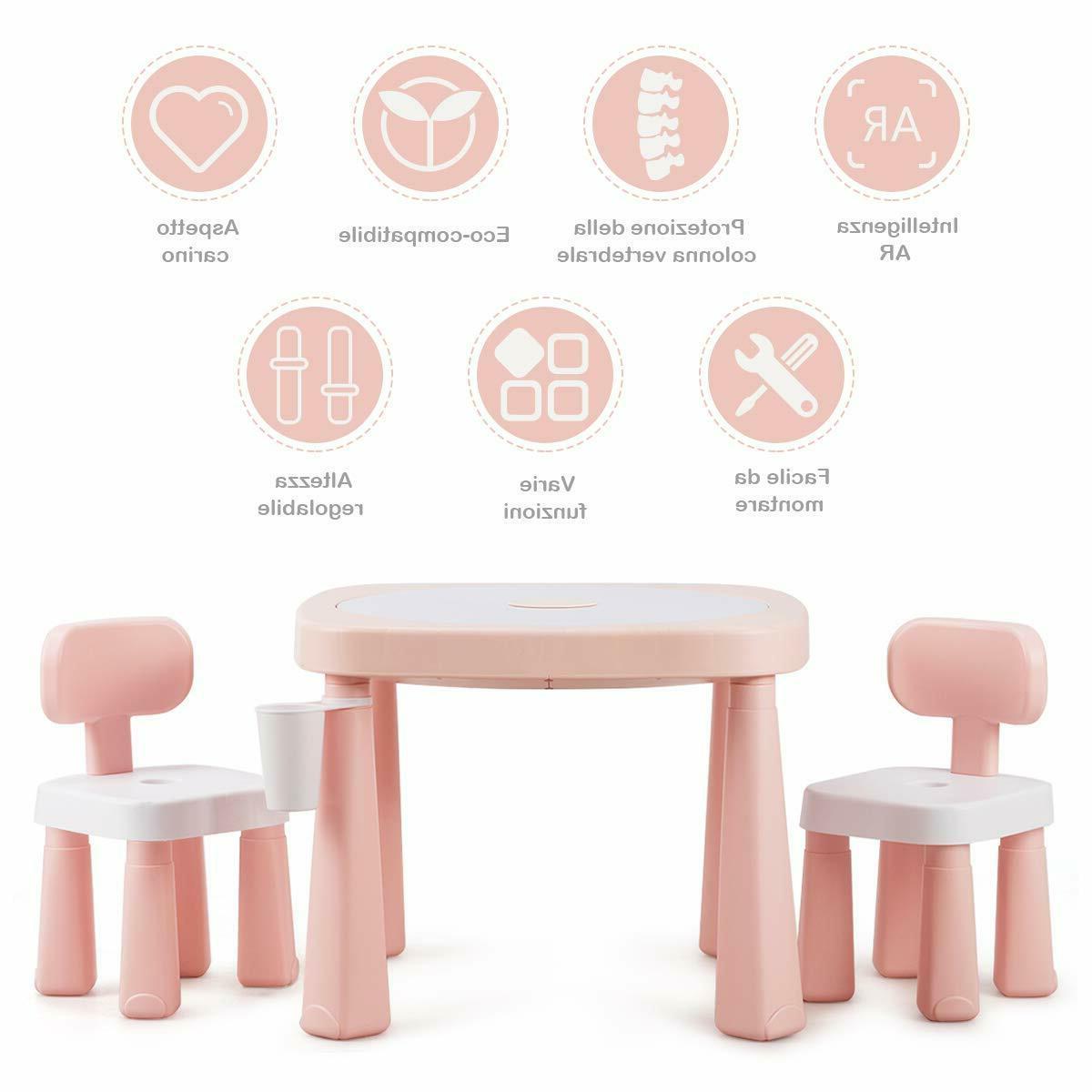 set di tavolo e 2 sedie di