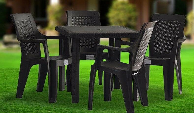 set effetto rattan esterno giardino terrazzo bar
