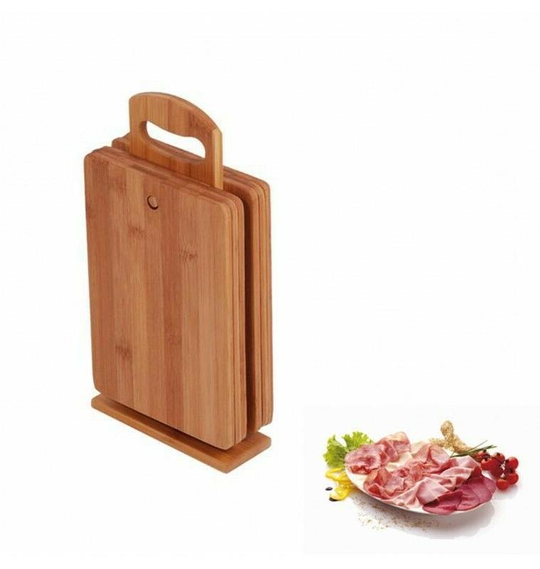 set tavola 6 taglieri cucina legno bamboo