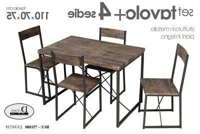 set tavolo cucina 4 sedie struttura in