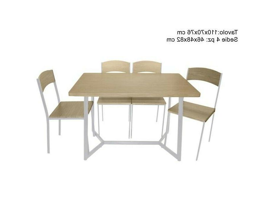 set tavolo da giardino 4 sedie tavolino
