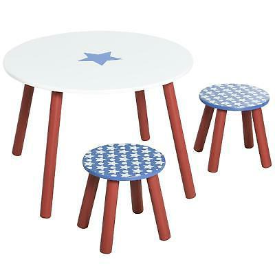 set tavolo e 2 sgabelli rotondi per