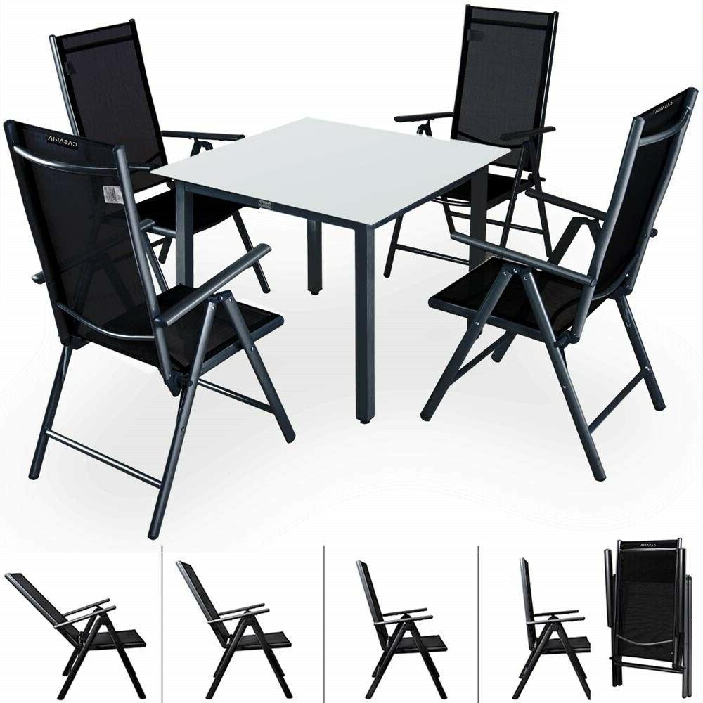set tavolo e 4 sedie pieghevoli in
